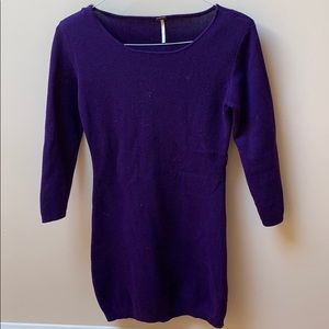Purple sweater dress